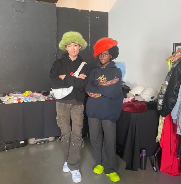 Sulyka and Andrew on Set