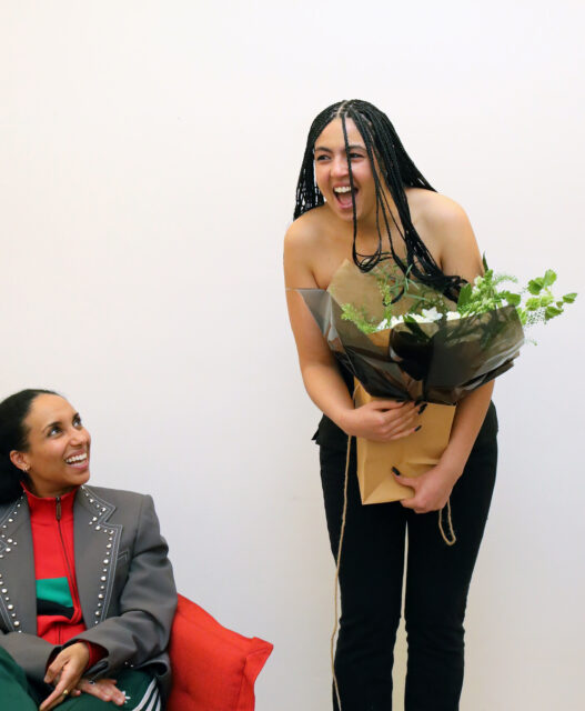 Hannah winning our MM grant